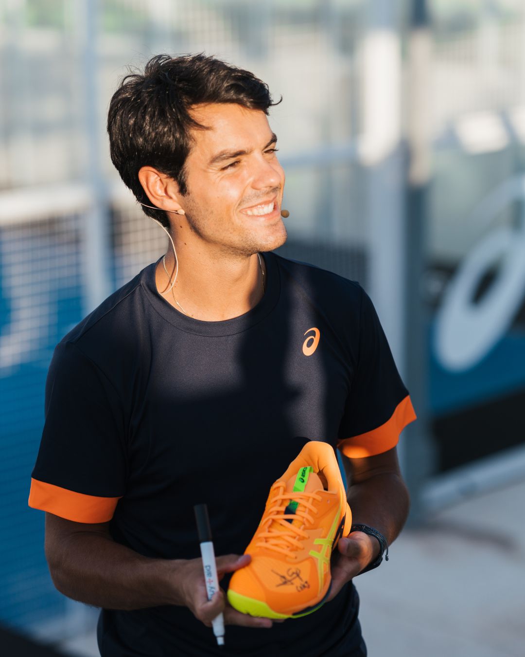 Coki Nieto estuvo presente en el evento "Energise Your Mind" de ASICS y presentó su nuevo calzado, las Solution Speed FF 3 Padel