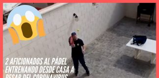 Los aficionados juegan al pádel en casa por el Coronavirus