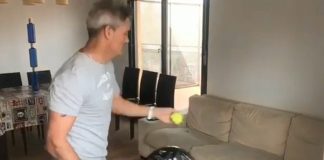 Miguel Lamperti nos enseña un truco de pádel en casa